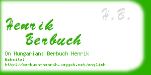 henrik berbuch business card